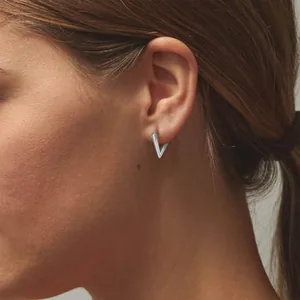 Bike Punk Hoop Earrings, stainless steel, another view