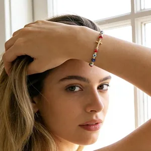 Evil Eye Bracelet, gold-plated steel, gold, another view