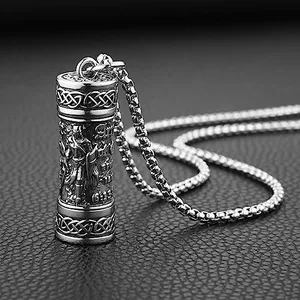 Knights Templar Cremation Pendant, stainless steel, another view