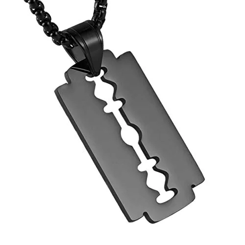 Dog Tag, stainless steel, black