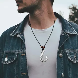 Hawaiian Fish Hook Pendant, another view