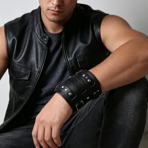 Bangle, leather, another view