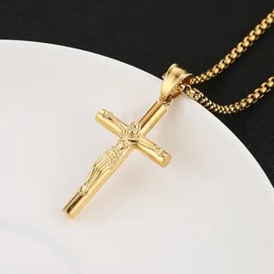 Crucifix Pendant, stainless steel, another view