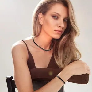 Crystal Choker, black, another view