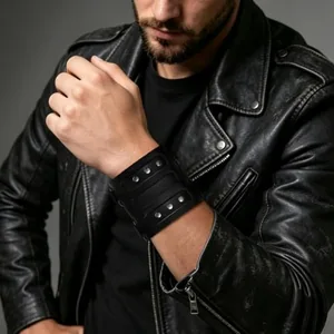 Bangle, leather, another view