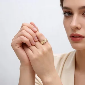 Moon Star Sun Ring, stainless steel, 8 mm, another view