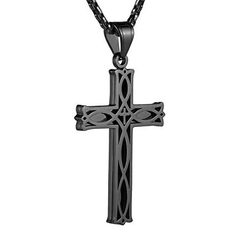 Infinity Celtic Cross Pendant, stainless steel