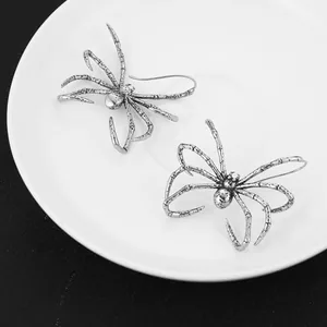 Spider Spider Web Earrings, stainless steel, another view