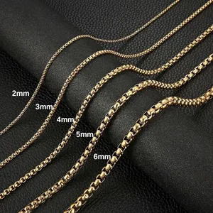 Chain, stainless steel, box link, 2–6 mm, another view
