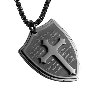 Armor Of God Pendant, stainless steel, another view