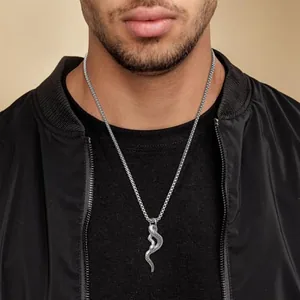 Snake Pendant, stainless steel, another view