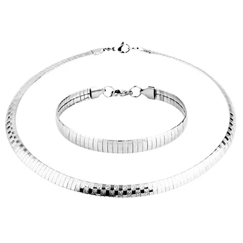 Omega Bracelet, stainless steel, 18 in, 8 mm