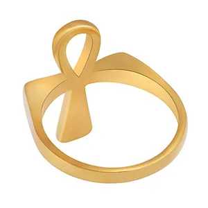 Egyptian Ankh Cross Ring, stainless steel, another view