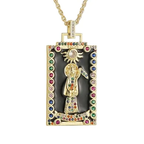 Grim Reaper Pendant, gold-plated steel, gold