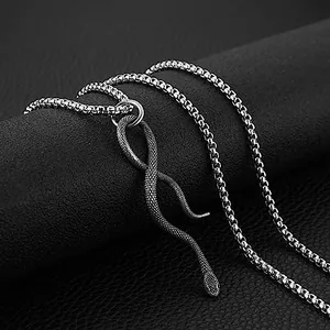 Snake Pendant, stainless steel, another view