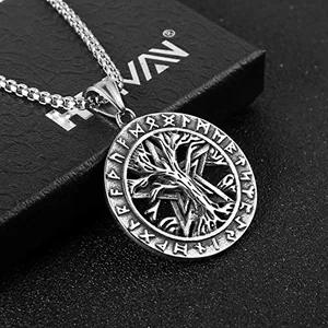 Tree Of Life Pendant, stainless steel, another view