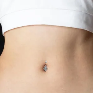 Belly Button Ring, stainless steel, pack of 2, another view