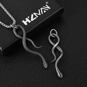 Snake Pendant, stainless steel, another view