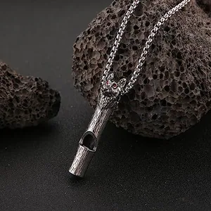 Emergency Whistle, stainless steel, another view