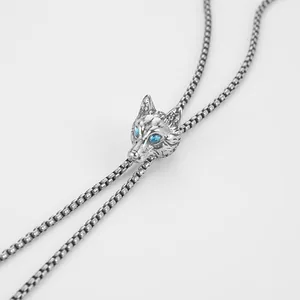 Witcher Wolf Head Pendant, stainless steel, another view