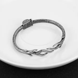 Tree Of Life Bangle, stainless steel, another view