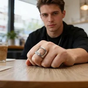 Beer Bottle Opener Piece, stainless steel, another view