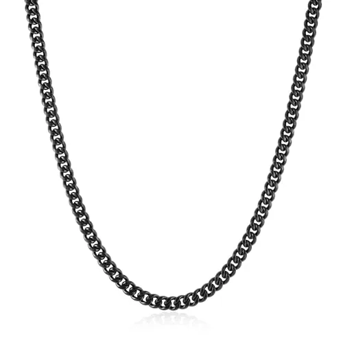 Chain, stainless steel, Cuban link, 9 mm