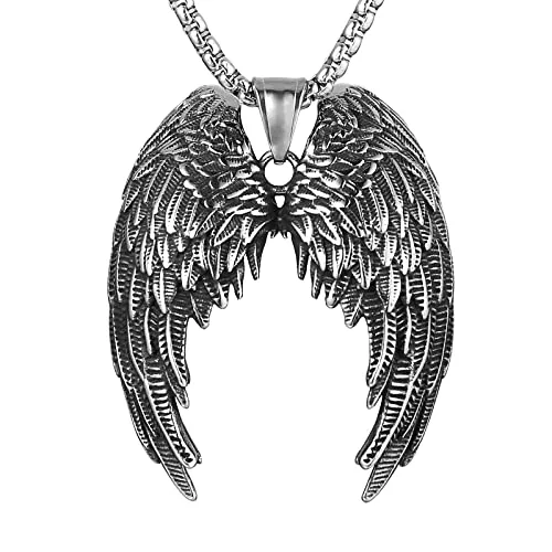 Angel Wing Pendant, stainless steel