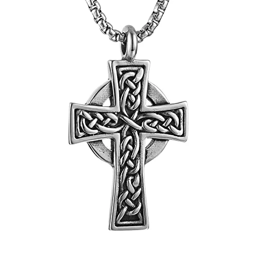 Celtic Cross Pendant, stainless steel
