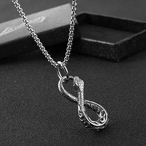 Snake Pendant, stainless steel, another view