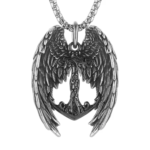 Angel Wing Pendant, stainless steel