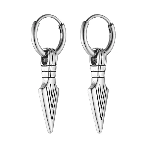 Sword Dangle Earrings, stainless steel