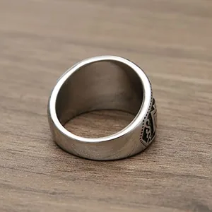 Viking Valknut Ring, stainless steel, another view