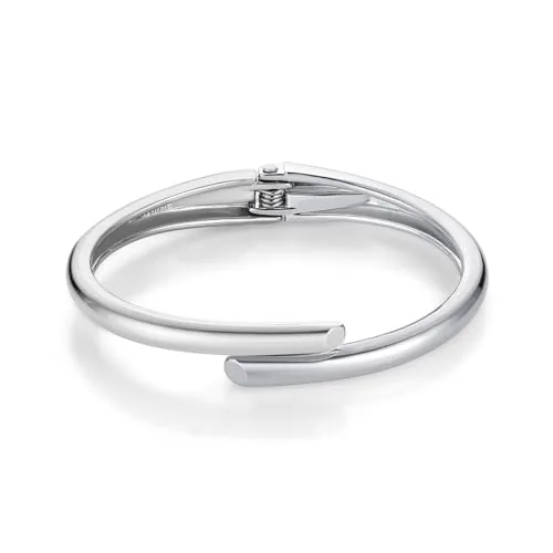 Open Bangle, gold-plated steel, silver