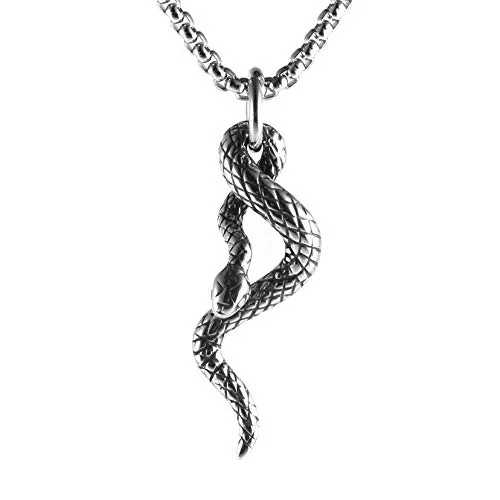 Snake Pendant, stainless steel