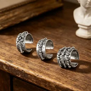 Ear Cuffs, gold-plated steel, pack of 3, silver, another view