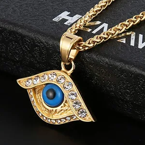 Evil Eye Pendant, gold-plated steel, gold, another view