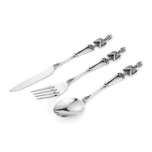 Skull Dinner Flatware Set, stainless steel