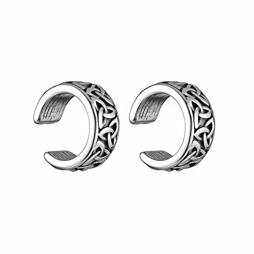 Celtic Knot Ear Cuffs, stainless steel