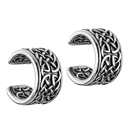 Celtic Knot Ear Cuffs, stainless steel