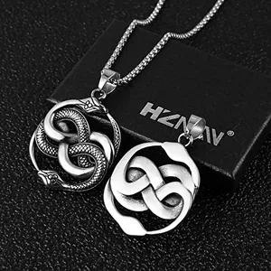 Snake Pendant, stainless steel, another view