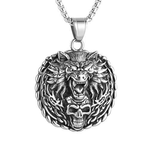 Skull Head Pendant, stainless steel