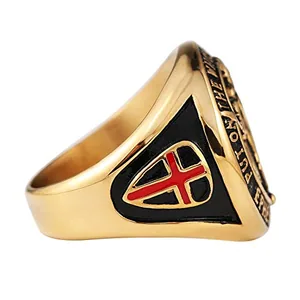 Knights Templar Ring, stainless steel, another view