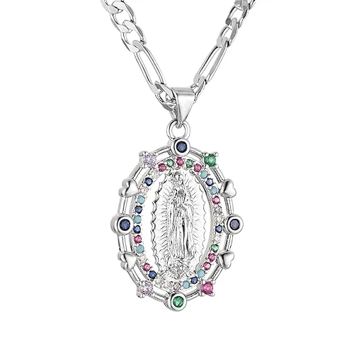 Virgin Mary Prayer Pendant, gold-plated steel, gold