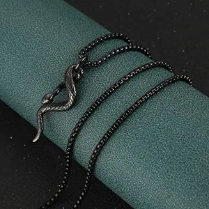Snake Pendant, stainless steel, another view