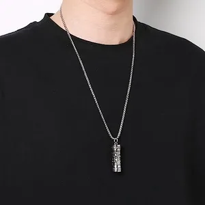 Knights Templar Cremation Pendant, stainless steel, another view