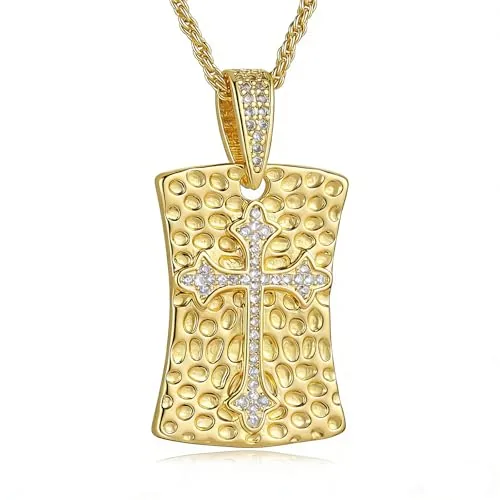 Dog Tag, gold-plated steel, 23 in, gold