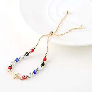 Evil Eye Bracelet, gold-plated steel, gold, another view