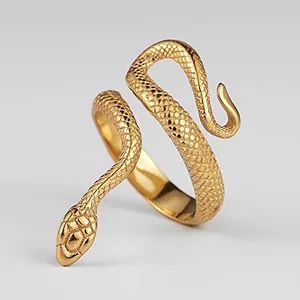 Snake Ring, stainless steel, another view