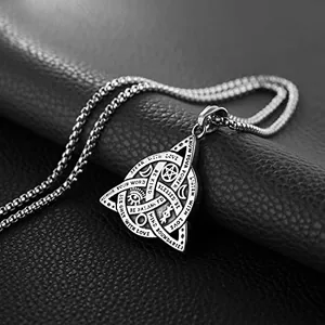 Celtic Witches Trinity Pendant, stainless steel, another view